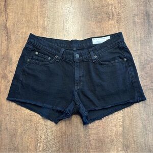 rag & bone Black Coal Jean Shorts